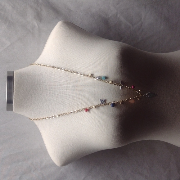 Chico's long gold necklace with charms - Picture 4 of 4